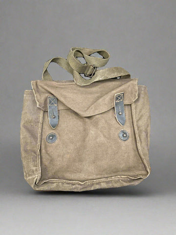 WWII British military canvas satchel.
