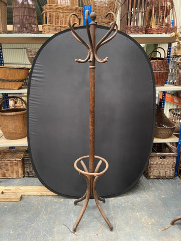 Antique large wooden Bentwood hat stand in an aged condition. 