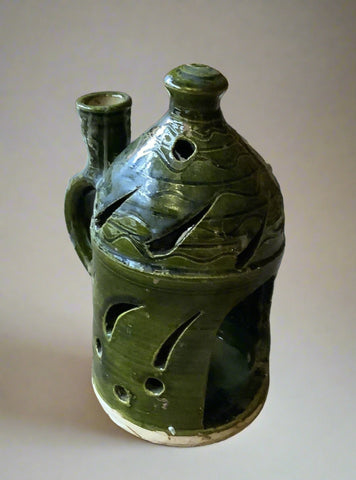 Ceramic Green Candle Holder