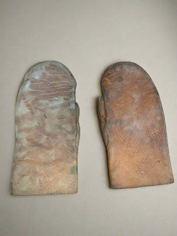 Antique Leather Oven Mitts