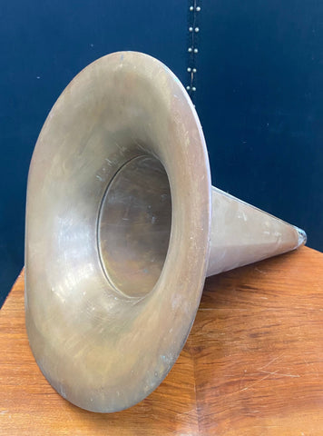 Round Muted Brass Gramophone Horn