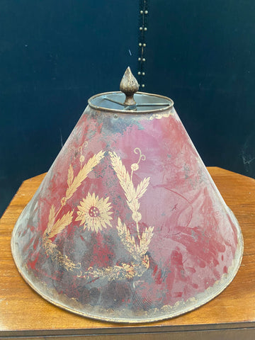 Red & Gold Metal Lampshade