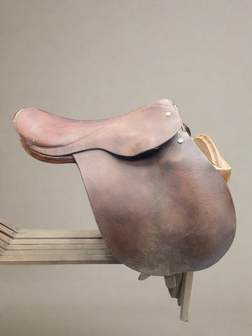 F.B. Davis Walsall; Fazeley simple leather saddle.
