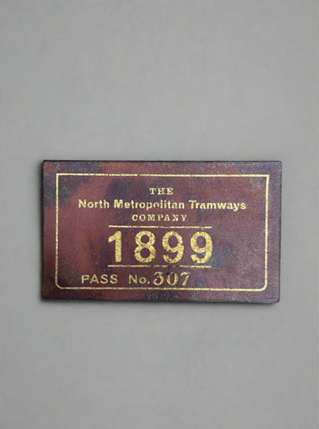 The North Metropolitan Tramways Company leather pass.