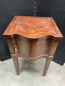 Serpentine Fronted Bedside Table
