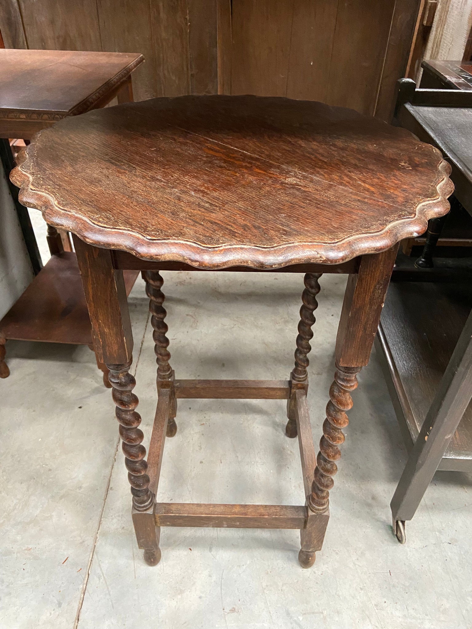 Scalloped Edge Side Table