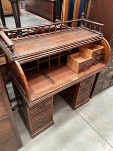 Victorian Bureau with Dockets and Railings