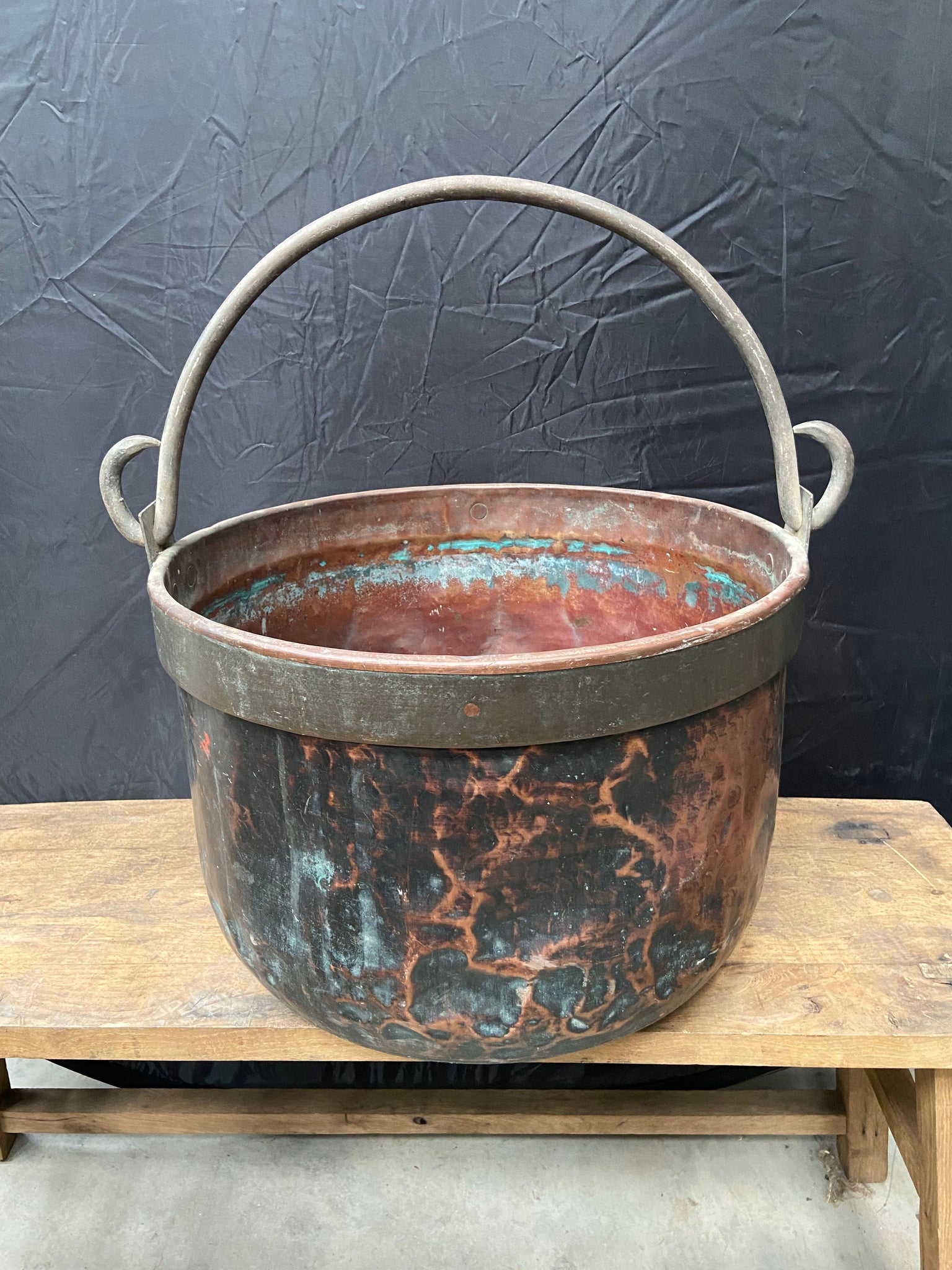 Cracked Effect Copper Pot