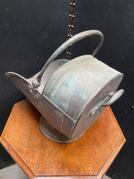 Verdigris Patina Coal Scuttle