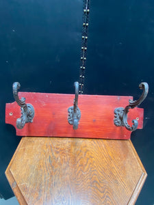 Ornate Three Hook Coat Rack