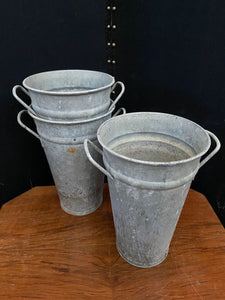 Narrow Galvanised Flower Buckets