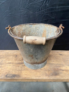 Bucket with a Wooden Grip
