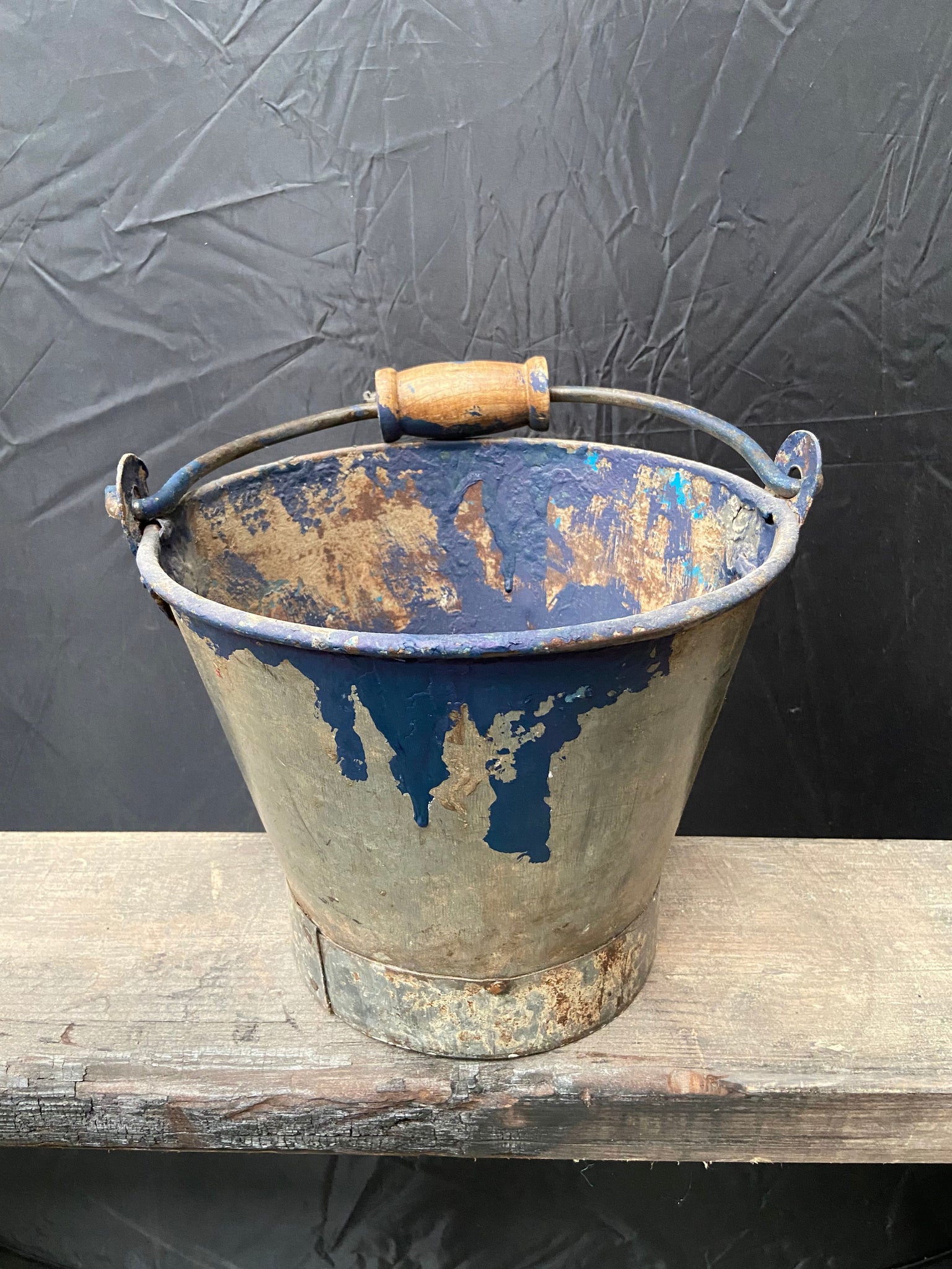 Bucket with Blue Paint