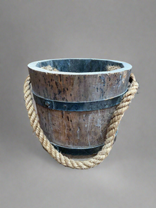 Well Bucket with Rope Handle