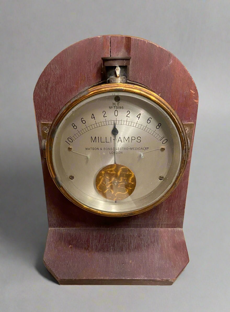 Watson & Sons electro-medical milli-amp meter, used to measure small electrical currents.