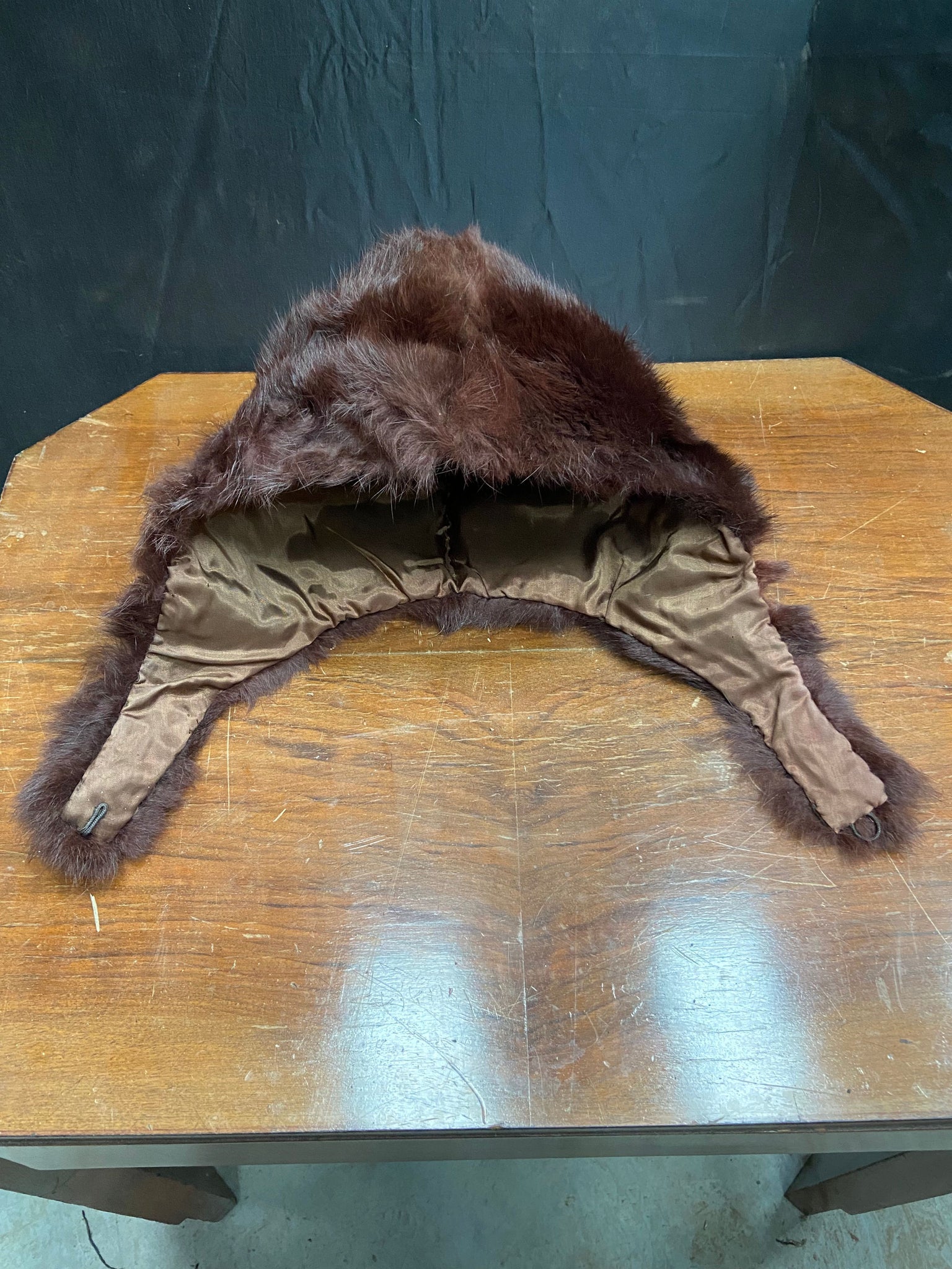 Brown Fur Hat with Ear Covers