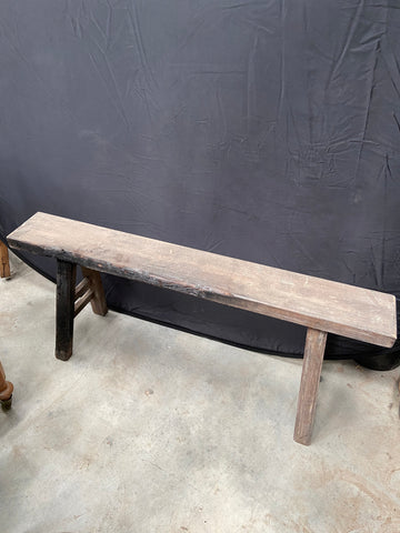 Charred Rustic Pig Bench