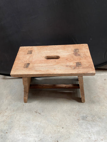 Primitive Wooden Footstool