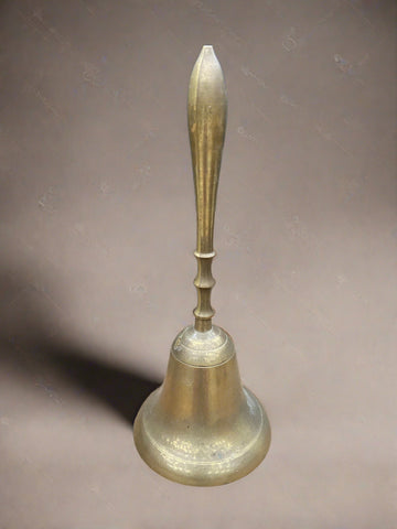 Traditional handheld brass school bell.&nbsp;