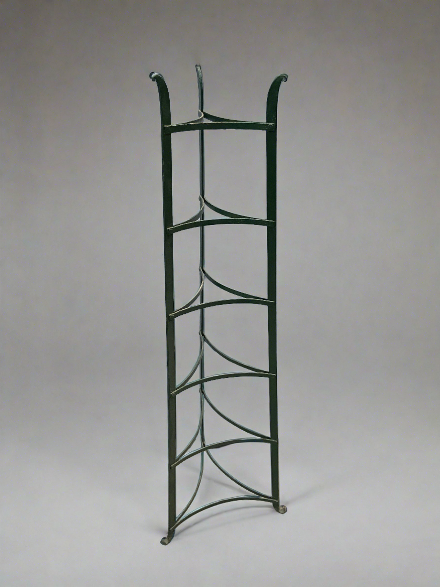 Green Wrought Iron Pan Stand