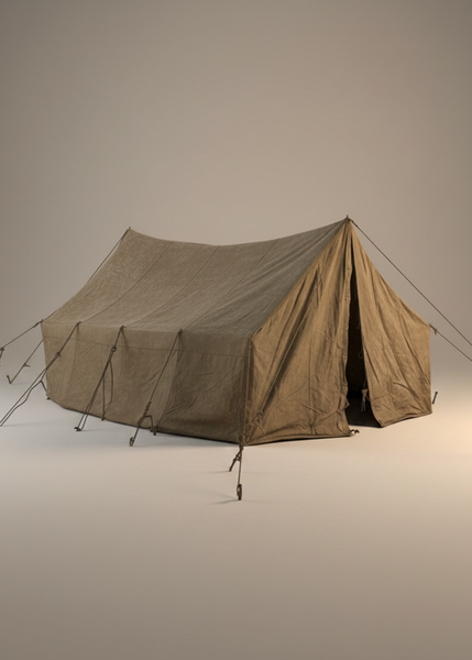 A set of officer's canvas rectangular tents.