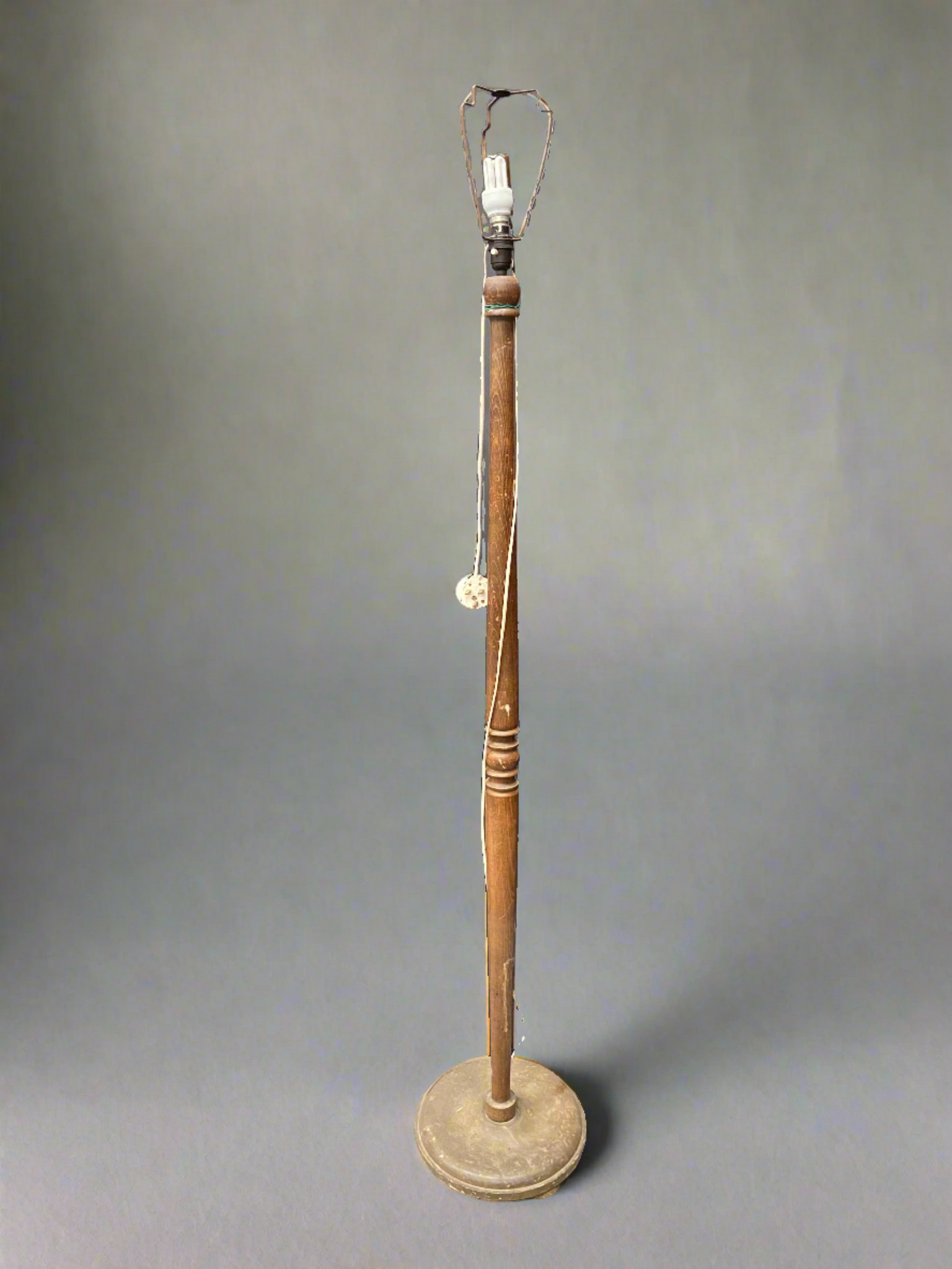 Vintage Wooden Floor Lamp