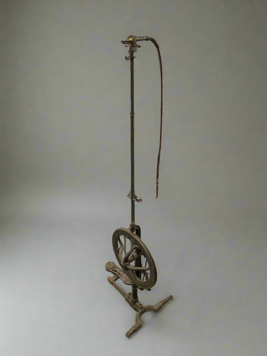 Antique treadle powered dentist drills, circa late 19th century.