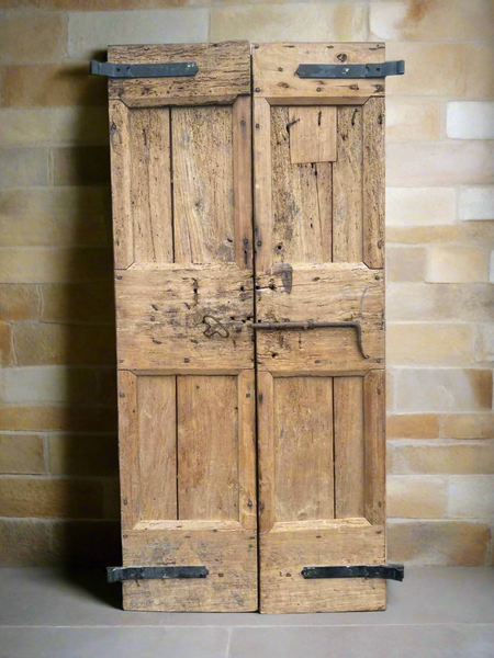 Aged Natural Double Doors