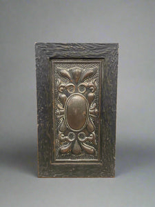 Small decorative period wall panel with a copper effect; ideal for cover ups.