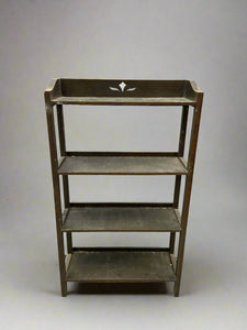 Arts & Crafts inspired open wooden bookcase, circa 20th century.