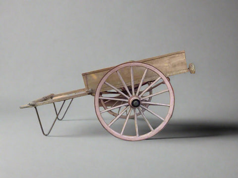 Large antique two wheeled wooden trades/hand cart.