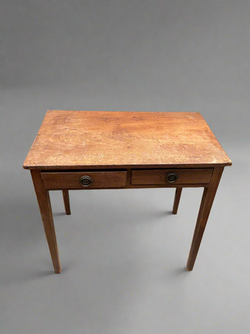 A Georgian style mahogany side/console table with double drawers.