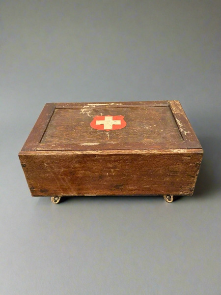 A vintage medical first aid box by Boots, dated to the first world war.