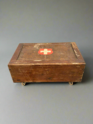 A vintage medical first aid box by Boots, dated to the first world war.