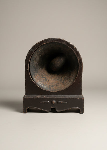 A vintage metal radio loudspeaker, could be by Amplion. Circa 1920s.