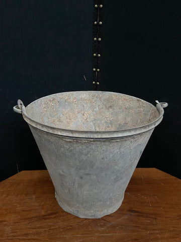 Metal Bucket with Textured Interior