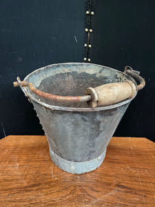 Studded Bucket with Wooden Grip
