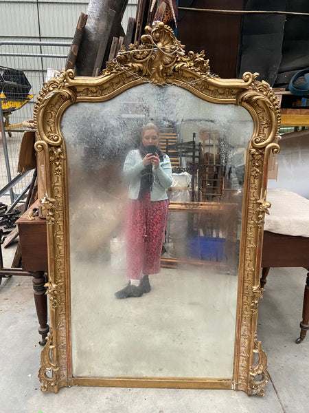 Large Ornate Gold Floor Standing Mirror