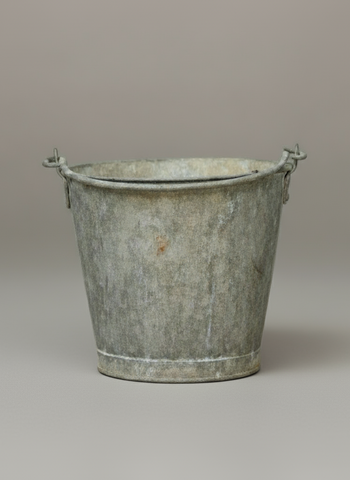 A set of galvanised buckets with side stud detailing.