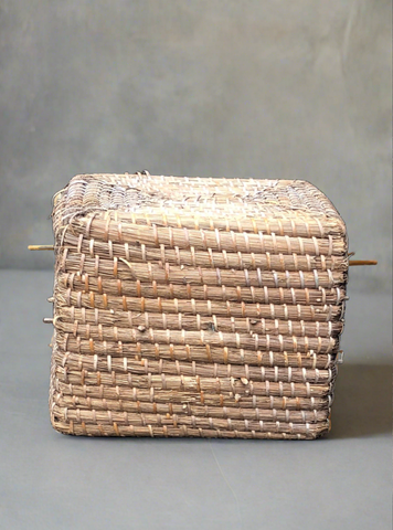 Cane & Straw Square Basket