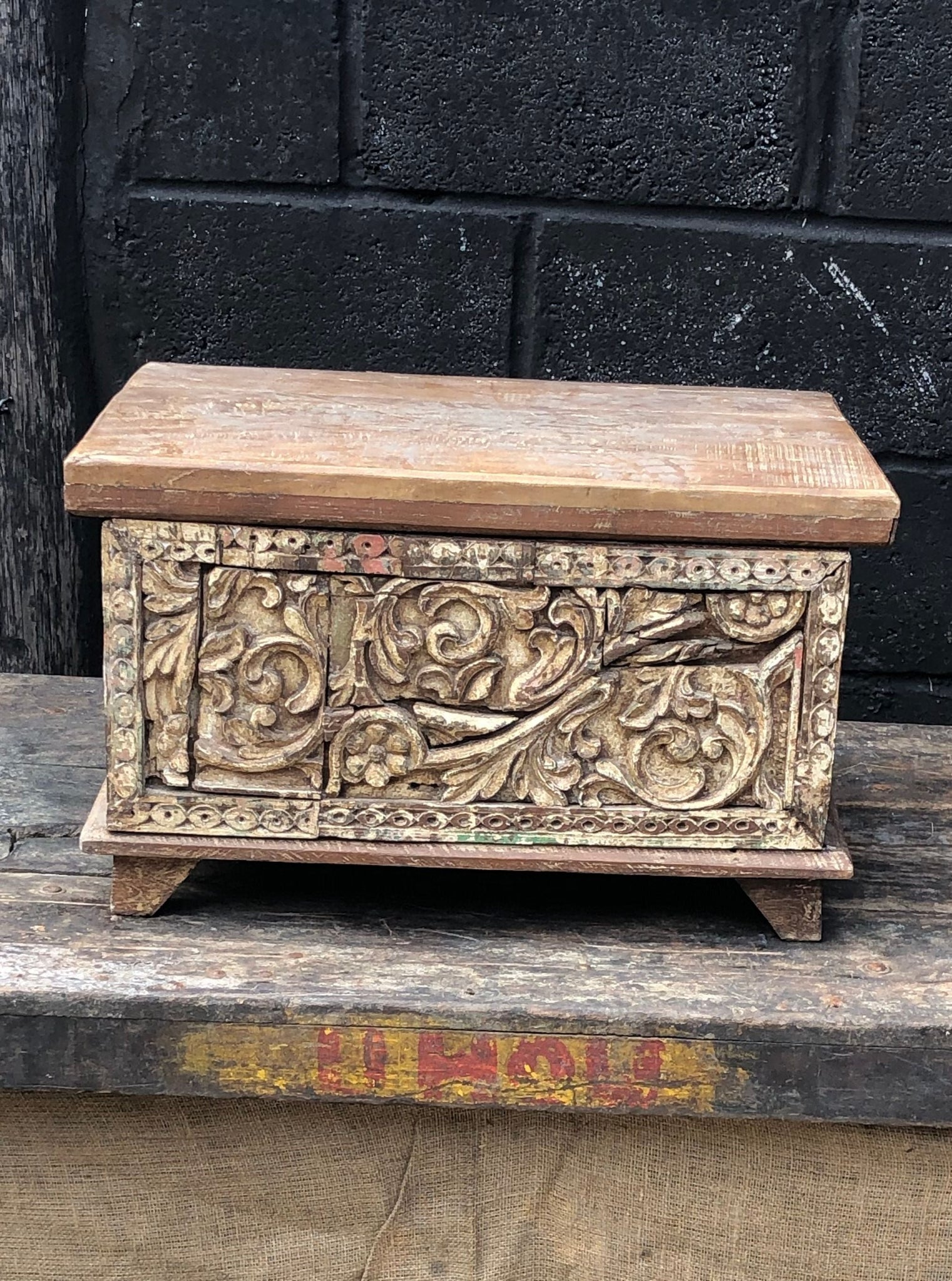 Ornate Carved Floral Chest