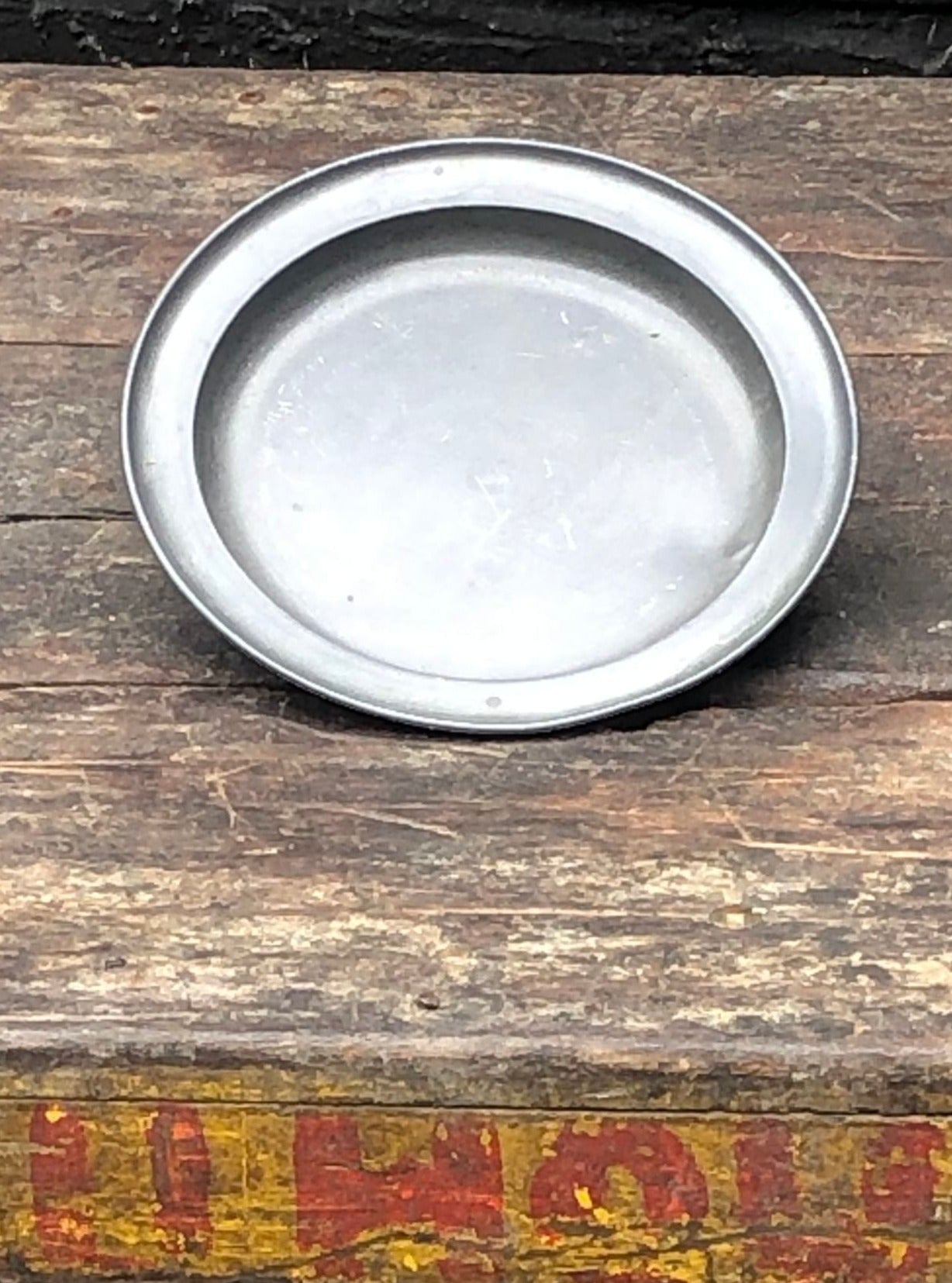 Round Pewter Plate