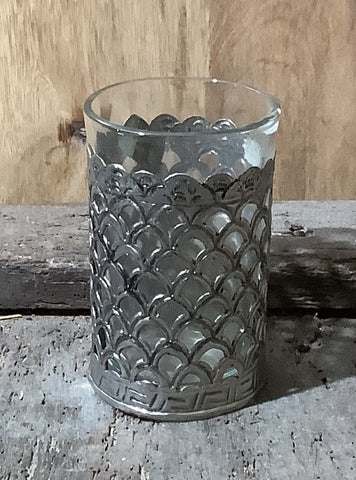 Glass and Pewter Tumbler