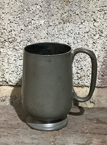 Large Footed Pewter Mug