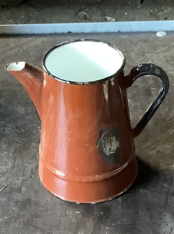 Brown Enamel Jug