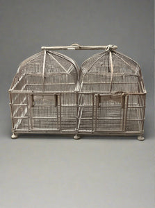 Double Wooden Bird Cage