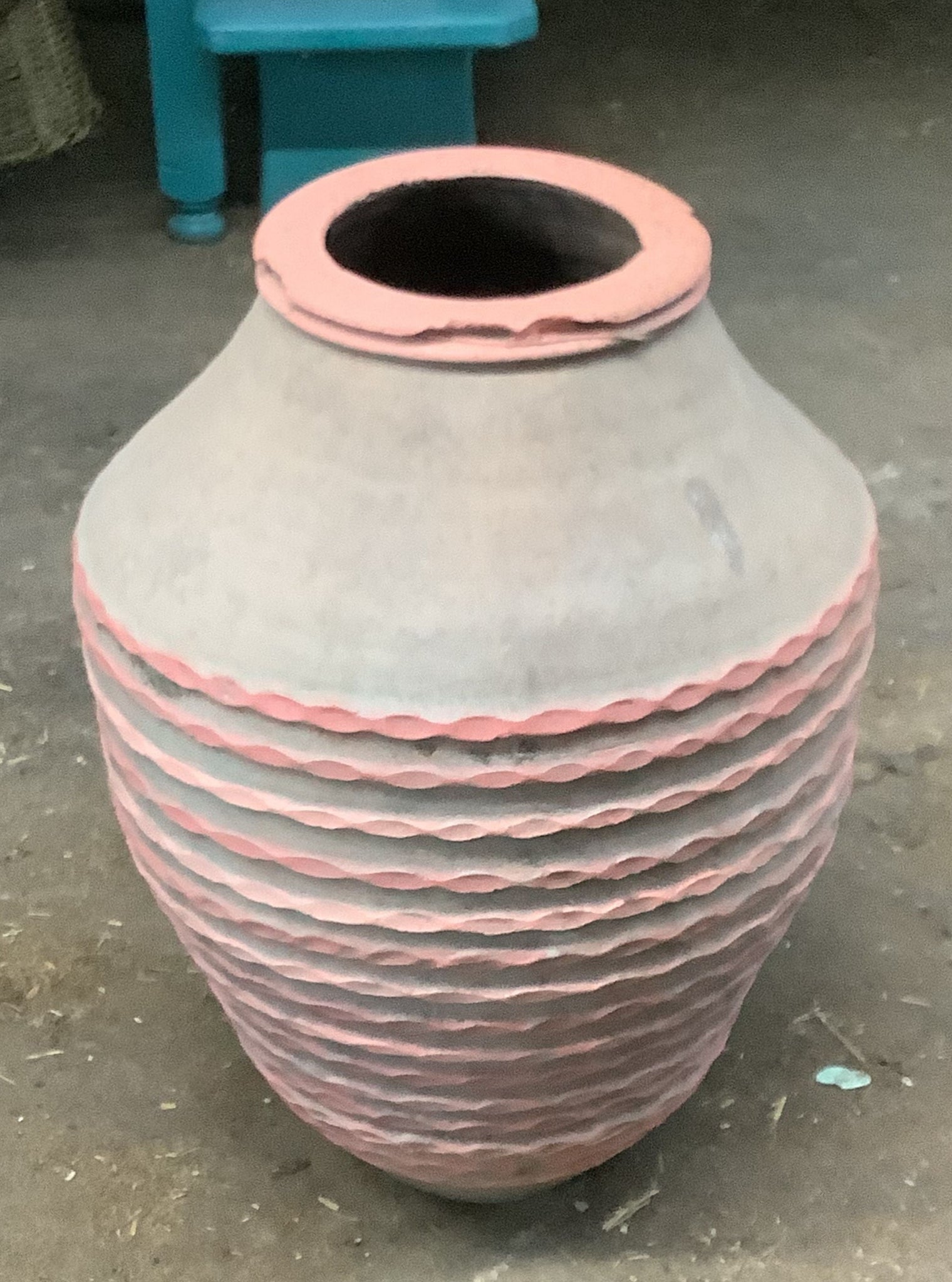 Large Pink Ceramic Vase