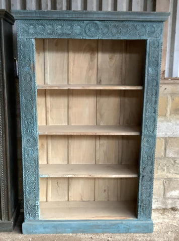 Indian Style Blue Bookcase