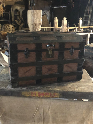 Metal Gridded Chest with Star Detail