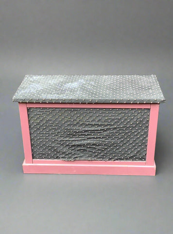 Diamond Patterned Fabric Trunk